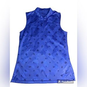 NWT-Nike Women's Dri-Fit Victory Golf Polo Sz Small Sapphire/Dark Purple Dust